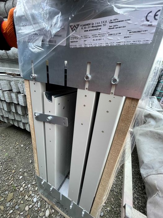 Brama garażowa segmentowa Wiśniowski antracyt nowa 2,5x2,125 m