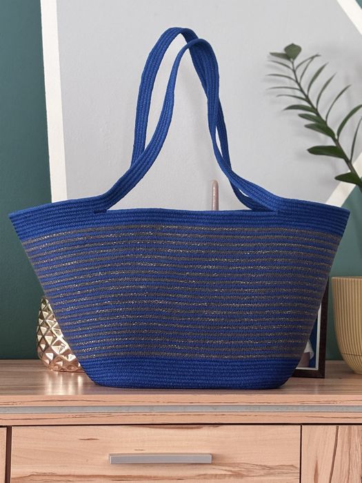 Kosz handmade  z sznurka  bawelnianego