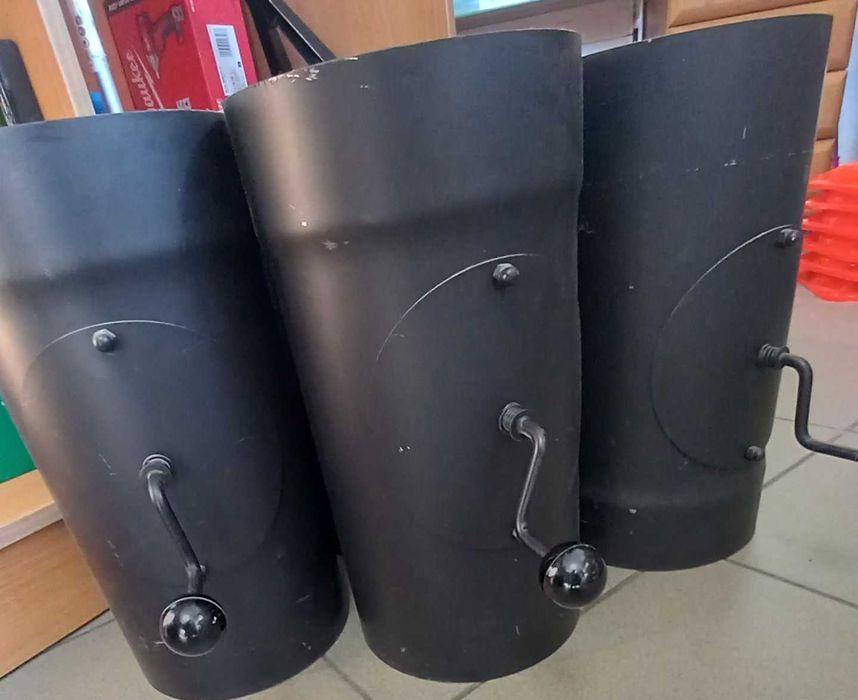 Szyber kominowy spalinowy czarny średnica 180 mm