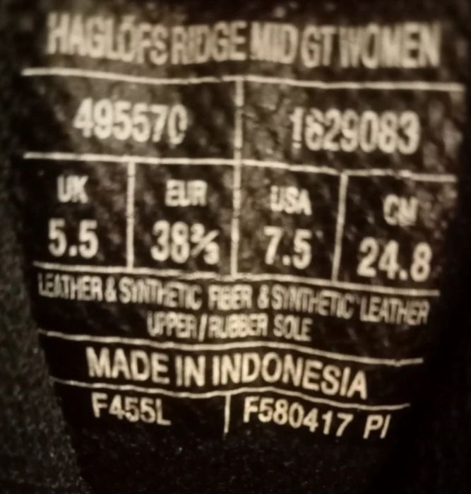 Kozaki Haglofs, Gore-Tex, buty trekkingowe, męskie 38,5,  czarne, skó