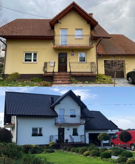 Malowanie Dachów Malowanie Elewacji Wymiana rynien, Kominy