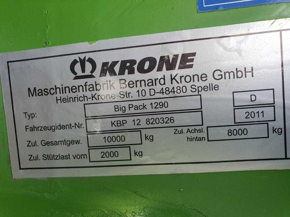 Прес-підбірник Krone Big Pack 1290 HDP VC 2011