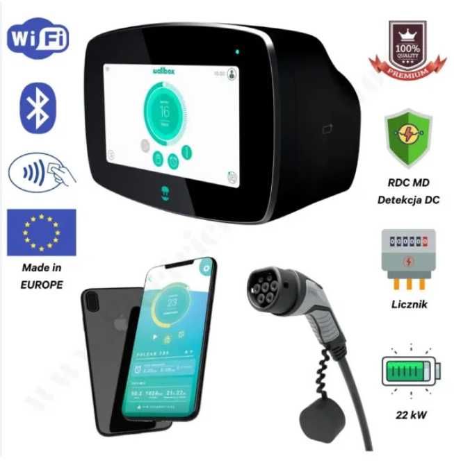 Wallbox commander 2 biały. Nowy! 22kW 5m kabel. Ładowarka do samochodów elektrycznych