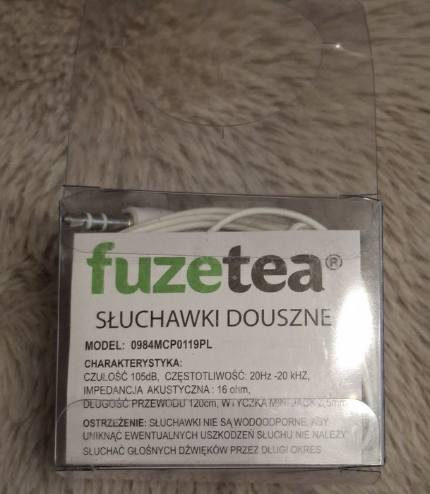 Słuchawki douszne FuzeTea dla kolekcjonerów mini jack 3,5mm