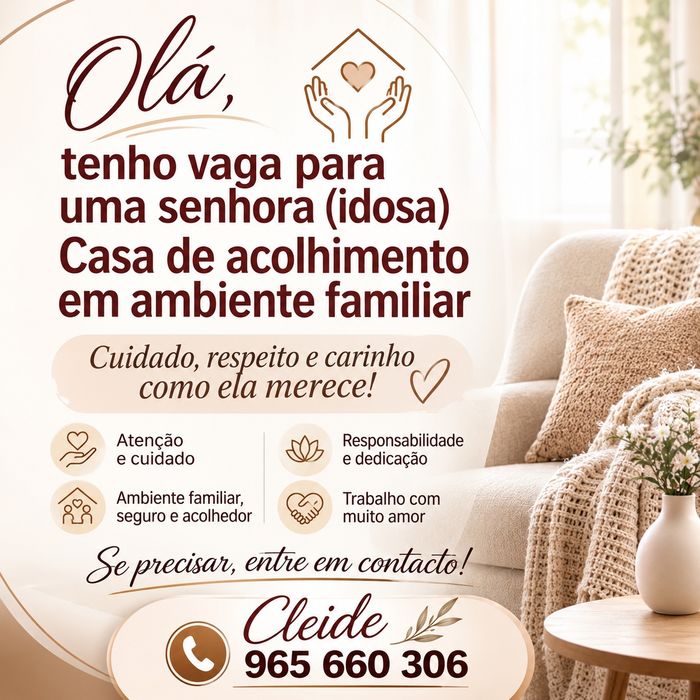 Vacancy for a lady (elderly) in a care home