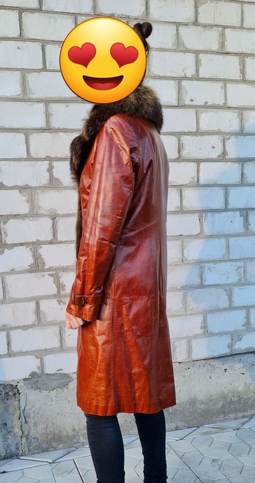 Плащ, пальто шкіряне