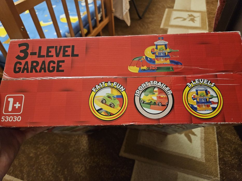 Дитячий гараж для машинок конструктор дитячий трек Wader 3- level gara