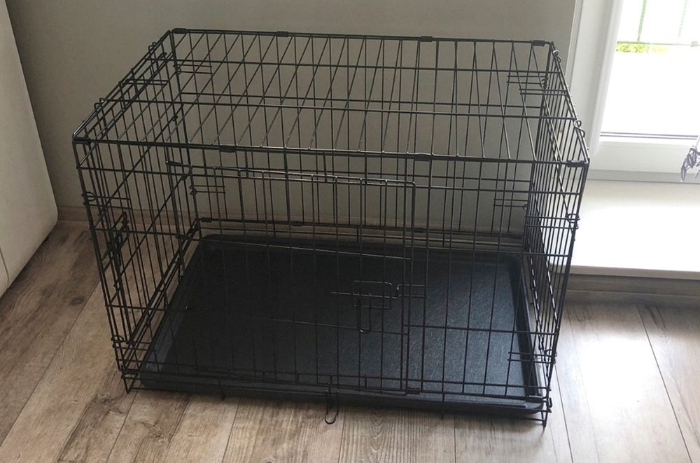 Klatka kennel kojec dla psa kota transporter metalowa NOWA duża