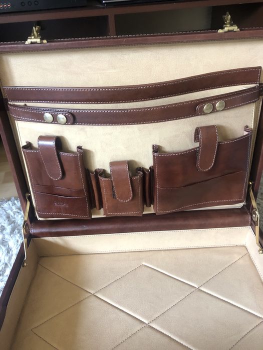 Walizka gładka skóra bydlęca włoskiej firmy Giudi