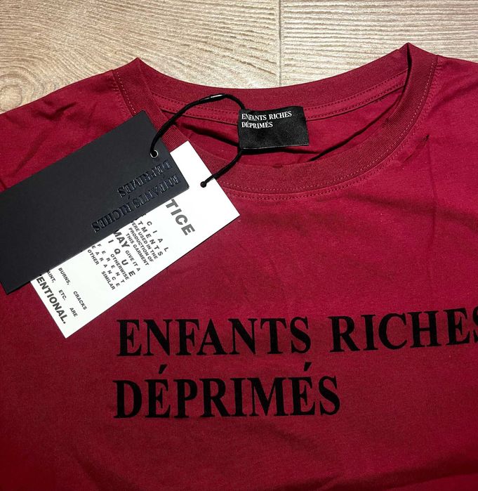 Футболка ERD | Enfants Riches Deprimes | бардова, укороченная