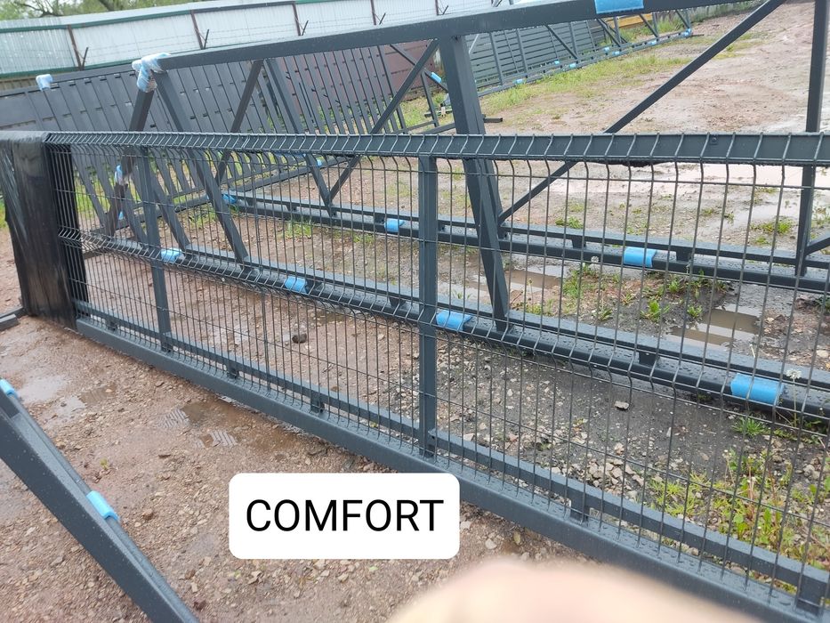 Brama przesuwna panelowa 3D, fi 5mm 5mx1,42m COMFORT, ocynk+RAL, inne