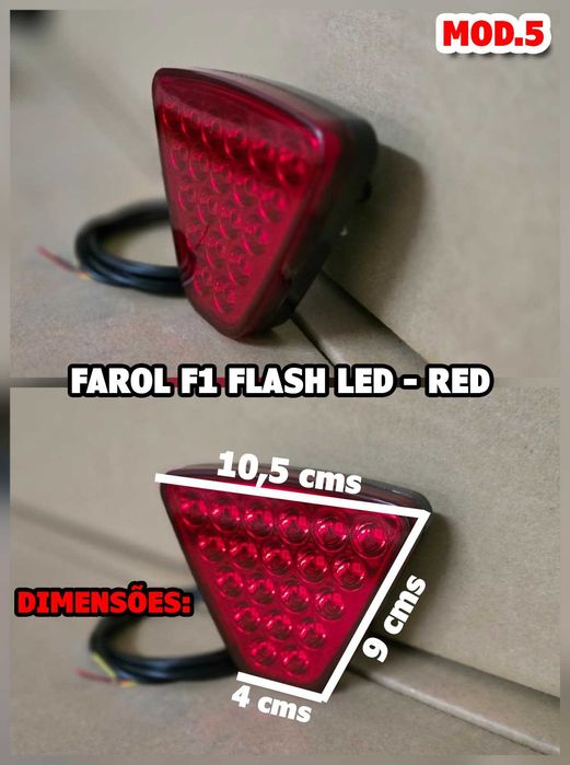 Farol Traseiro LED Look 3° STOP - F1 Flash - Novo