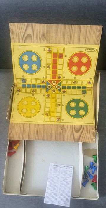 ludo Real jogo tabuleiro angigo raro