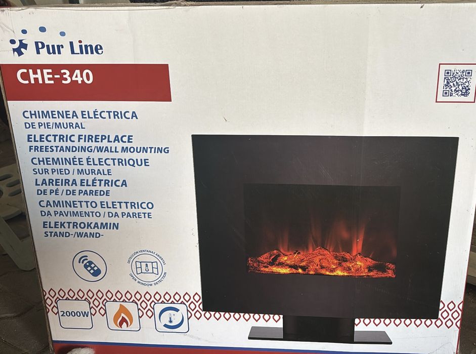 Lareira elétrica nova