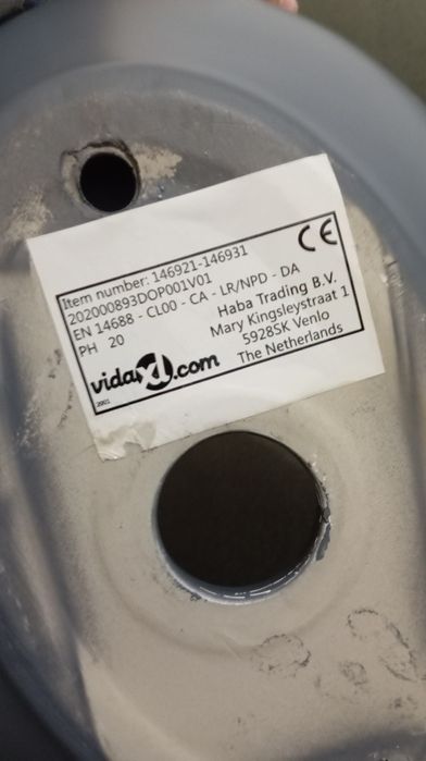 Nowa umywalka nablatowa vidaxl szara