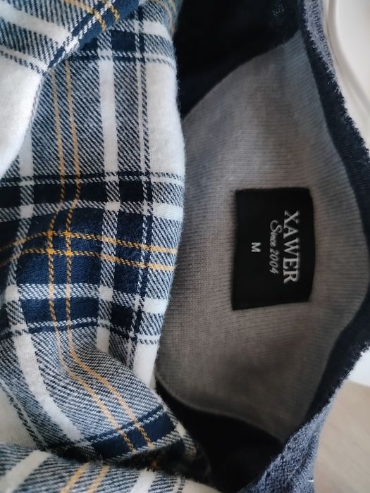 Zestaw męski, koszula + sweter, rozm. M