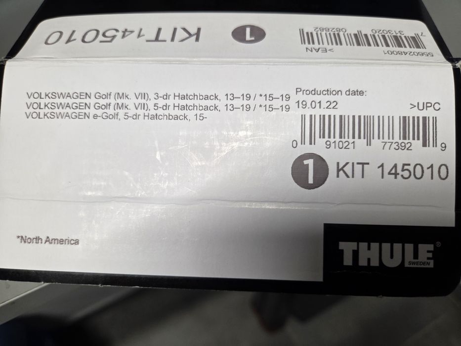 Thule Edge Clamp 7205, 7214, 7215. Golf 7