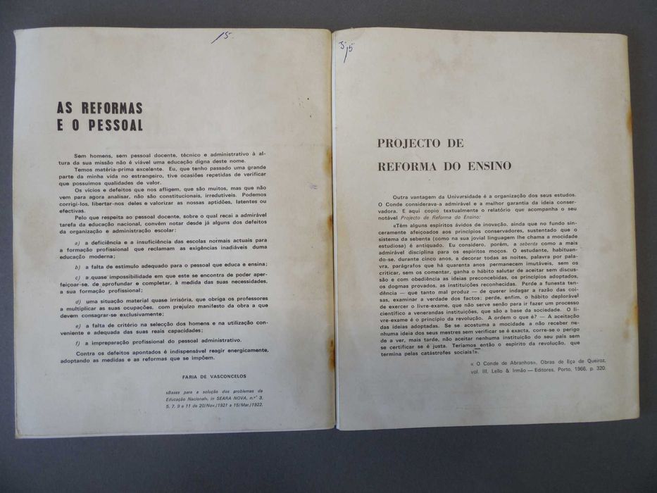 Revistas O Professor, Números 1 e 2