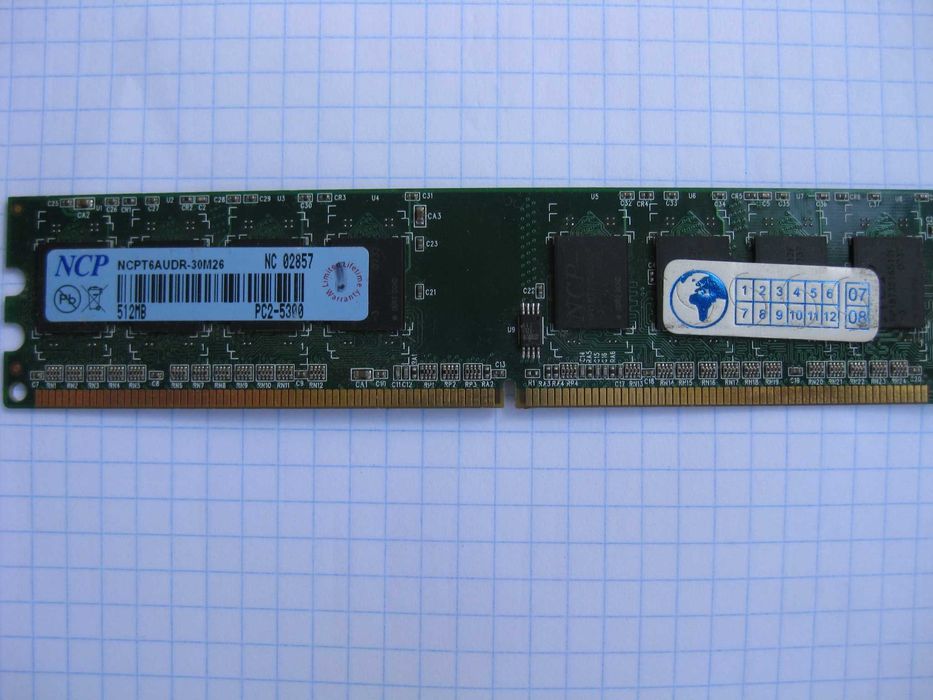 Оперативная память для ПК 512Mb і 1Gb