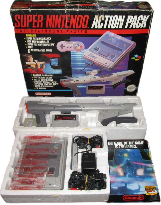 Nintendo SNES / Action Pack / Konsola + Bazooka / SCOPE / 1992