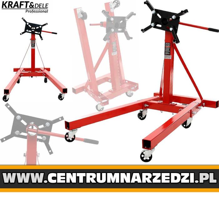 KRAFTDELE Składany Stojak Montażu Silnika Skrzyni Biegów 900kg KD325