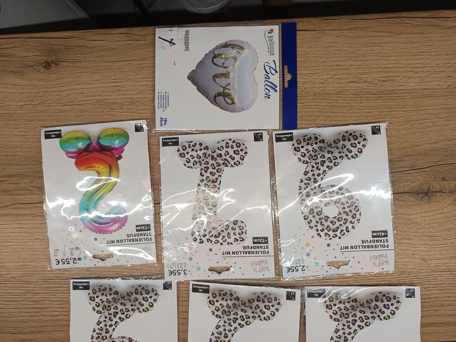 Balony cyfra, urodziny