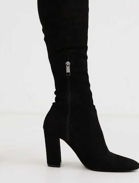Botas pretas over the knee ASOS