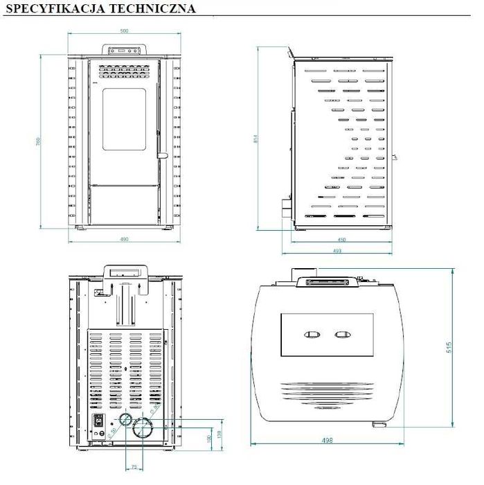 Piec kominek koza na pellet Artel Julia next  7,8 kW