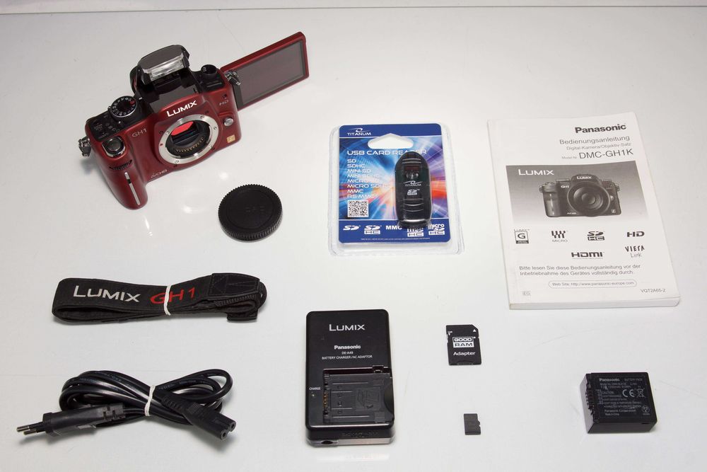 Aparat foto PANASONIC Lumix DMC-GH1 12.1Mpx Body 127.416 zdjęć RED + 8GB # Gwarancja FV