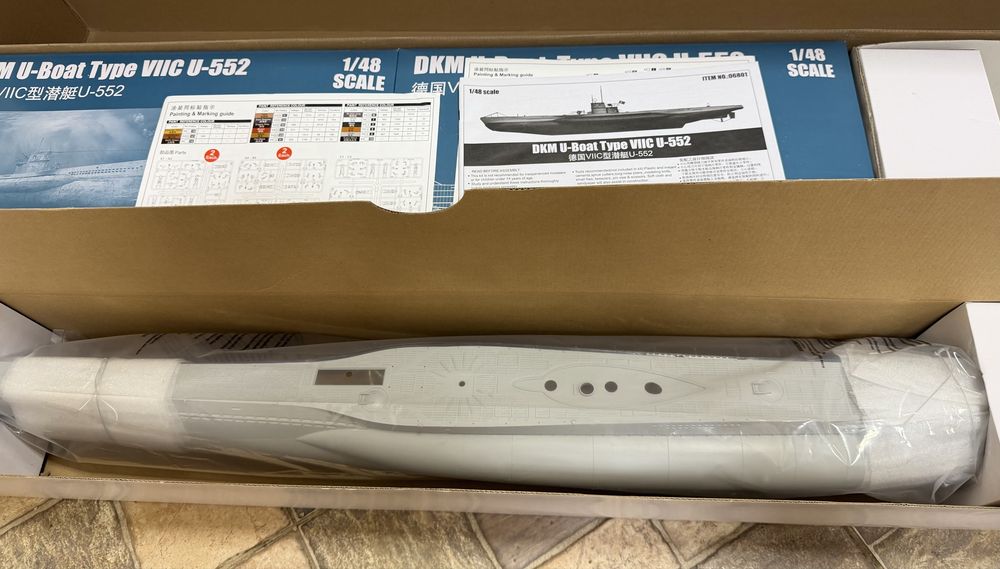 Сборная модель 1/48 Немецкая подлодка DKM типа VIIC U-552 Trumpeter 06801