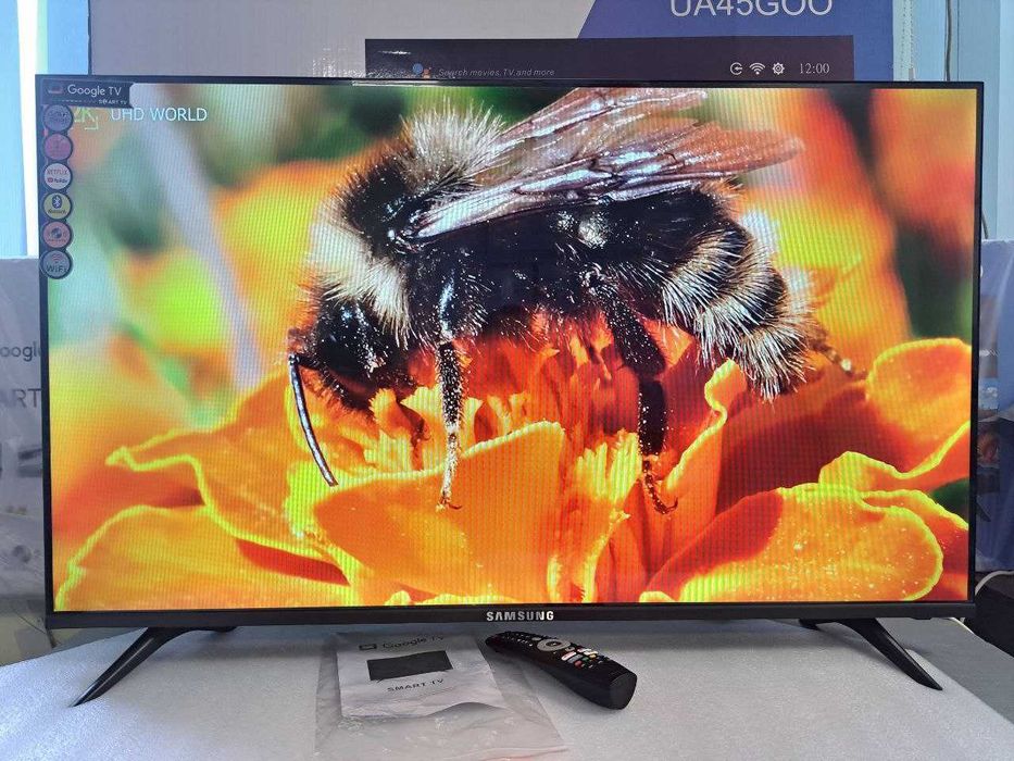Безрамочный телевизор SAMSUNG 45" 4K Google TV Smart телевізор 2024