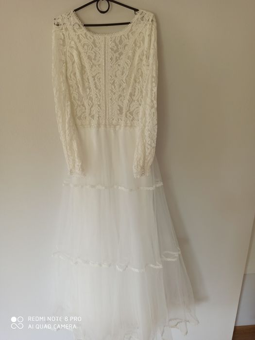 Suknia ślubna w stylu rustykalnym/romantycznym/boho,koronka,kryształki