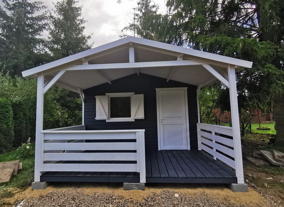 Domek letniskowy domek drewniany z tarasem