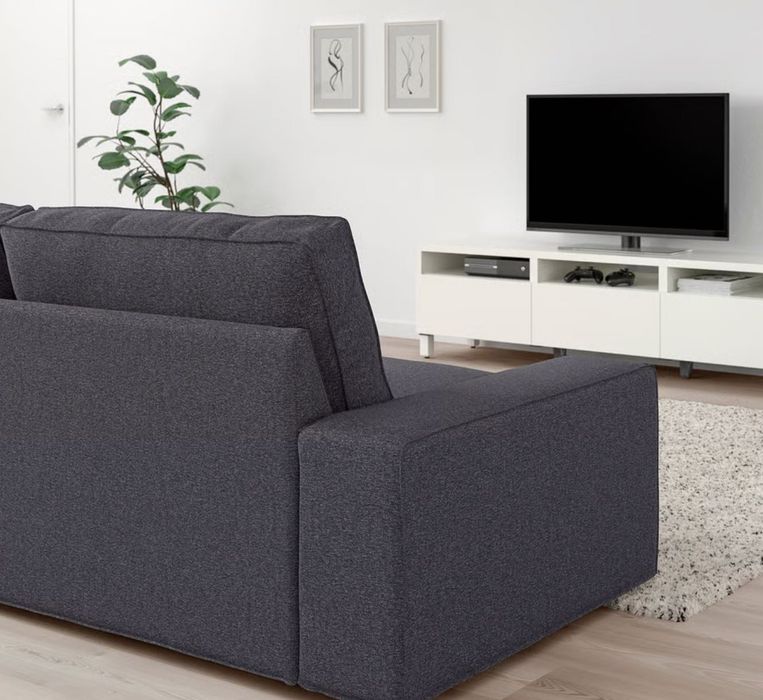 Sofá IKEA Kivic 3 lugares + Repousa pés