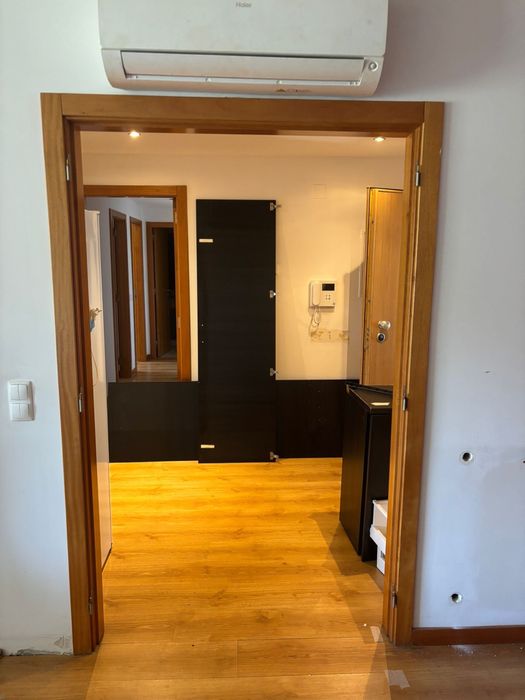 Bloco de porta interior de madeira carvalho com vidro