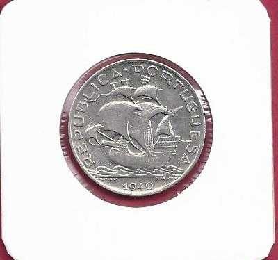 REPUBLICA    5$    Escudos    Prata  1940    escassa