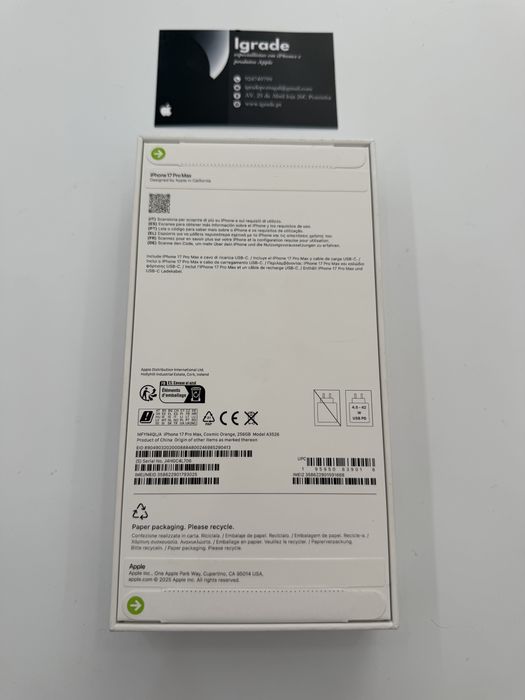 Iphone 17 Pro Max de 256Gb Novo / Selado