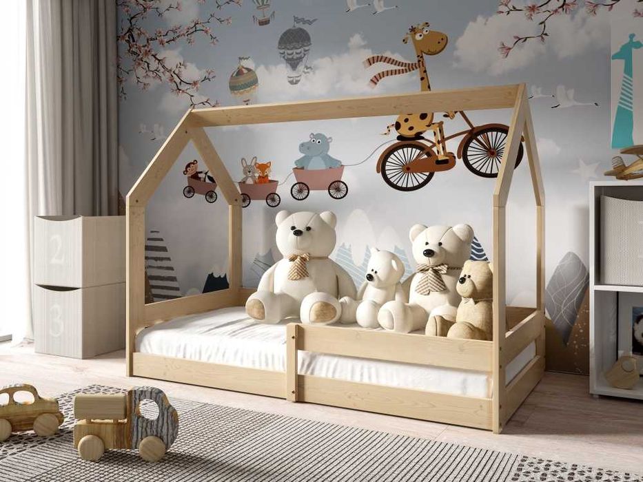 Dziecięce łóżko CZARUŚ 160x80 cm - drewno sosnowe!