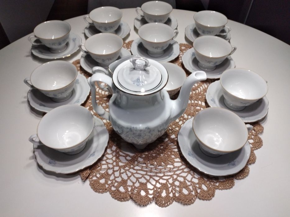 Porcelanowy serwis do kawy Prl