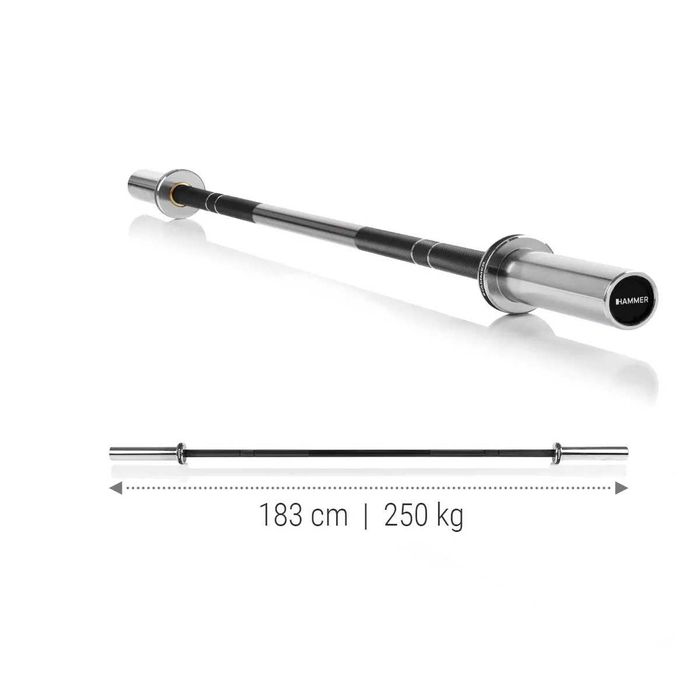 Gryf olimpijski HAMMER 183cm/50mm do 250 kg