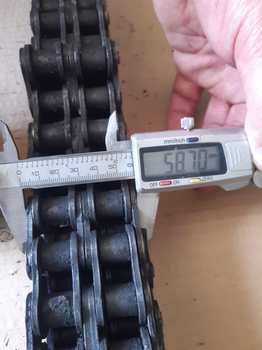 Łańcuch rolkowy dwurzędowy calowy galla