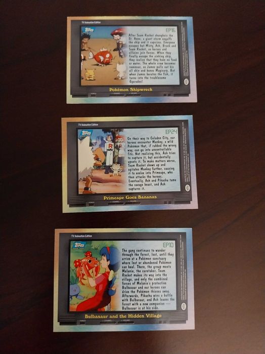 Lote 3 cartas Pokemon TV Animation Edition