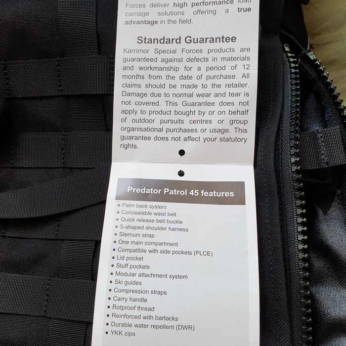 Plecak Karrimor SF Predator Patrol 45 Special Forces UKSF SAS SBS