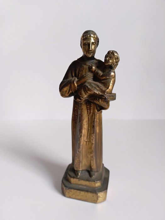Figurka religijna św. Antoniego z Dzieciątkiem Jezus. Antyk.