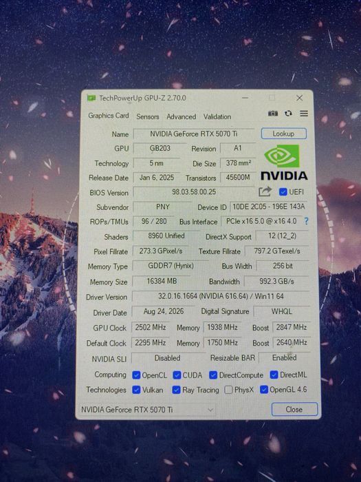 PC Gaming RTX 5070 Ti + Ryzen 7 7800X3D