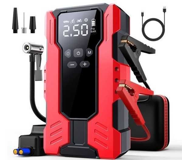 Пуско-зарядное устройство Бустер с компрессором Redline 39800mAh,1800A