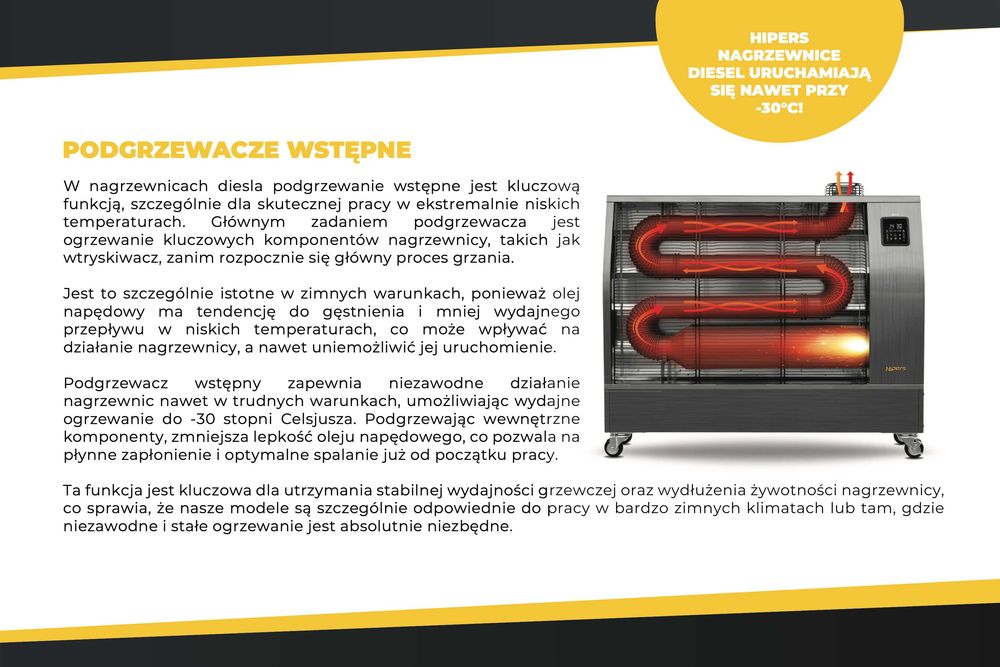 Mobilne nagrzewnice olejowe podczerwieni HIPERS - SPRZEDAŻ & SERWIS