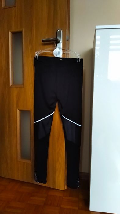 Gratis wysyłka BAJECZNE spodnie legginsy damskie czarne tiul wzory M L