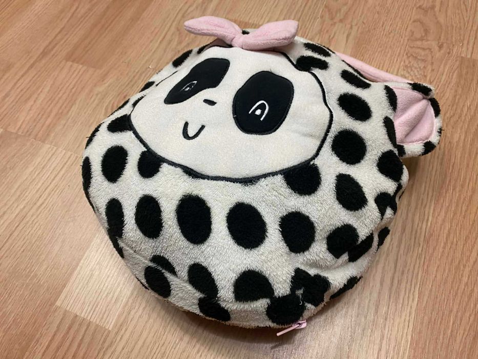 Сумка подушка игрушка детская Панда флисовая
