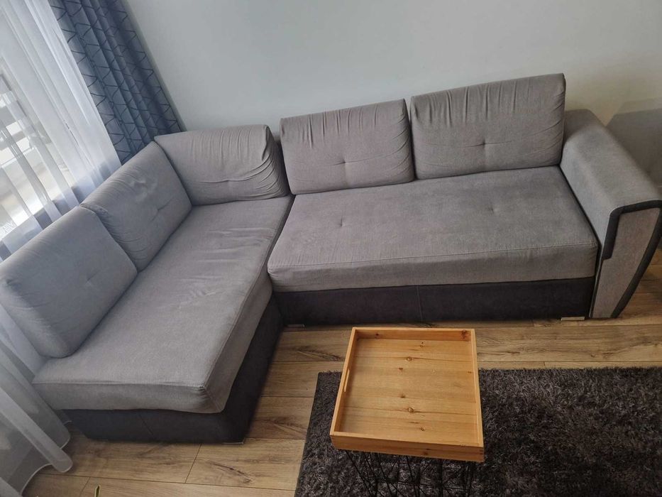 Narożnik rozkładany szary